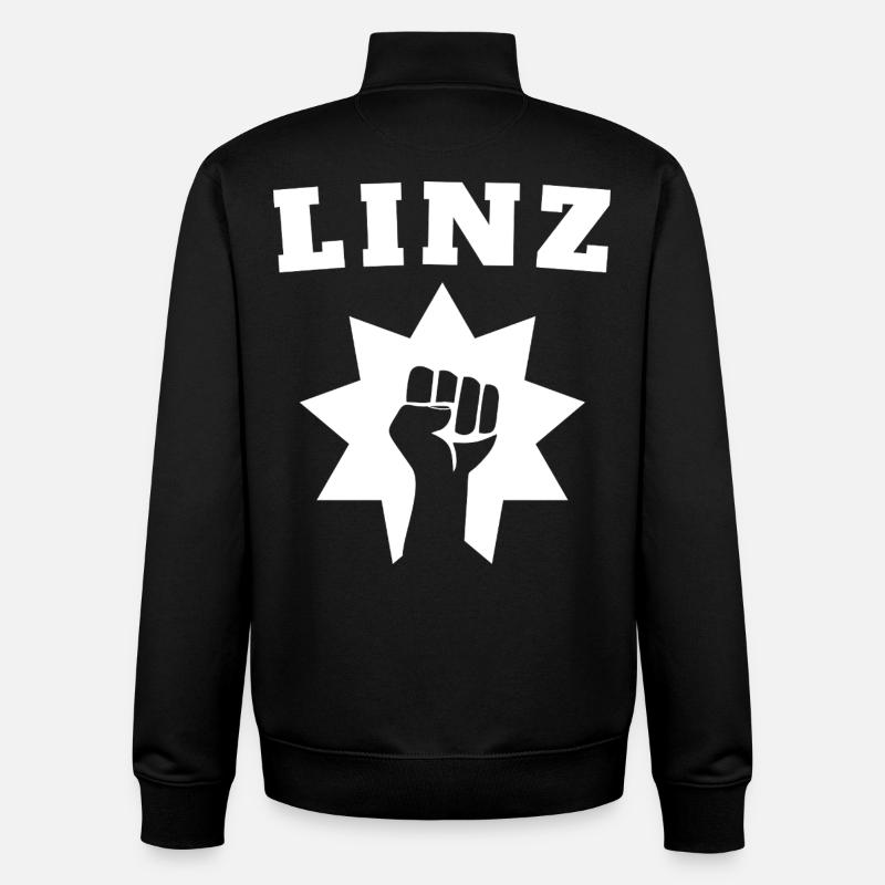Linz - Sweat zippé unisexe en coton bio Stanley/Stella - noir