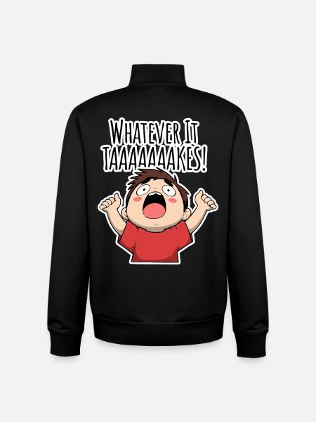 Whatever it TAAAAAKES! - Unisex Organic Zip Sweatshirt by Stanley/Stella - black