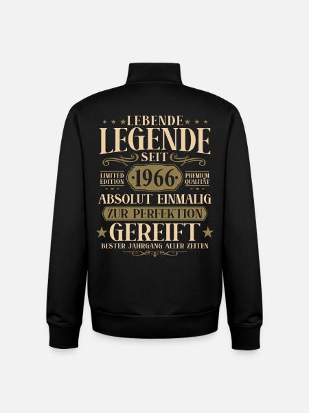 Legende seit 1966 - 60 Geburtstag Vintage Geschenk - Unisex Organic Zip Sweatshirt von Stanley/Stella - Schwarz