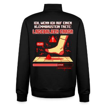 Klemmbaustein Schmerz Systemabsturz Pixel Design - Unisex Organic Zip Sweatshirt von Stanley/Stella - Schwarz - Hinten - AI Model Male 185 light (185cm)