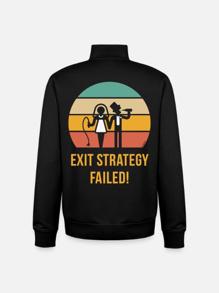 Exit-strategien mislykkedes! (JGA Bräutigam Kamp Over 5C) - Stanley/Stella unisex sweatshirt med lynlås i økologisk - sort