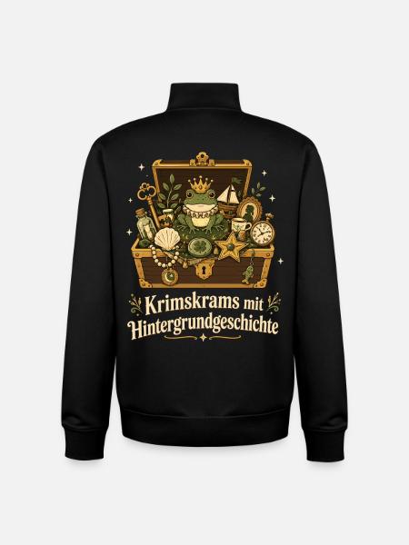 Krimskrams mit Hintergrundgeschichte - Unisex Organic Zip Sweatshirt von Stanley/Stella - Schwarz