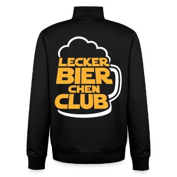 Lecker Bierchen Club Future Edition - Unisex Organic Zip Sweatshirt von Stanley/Stella - Schwarz - Hinten - AI Model Male 185 light (185cm)