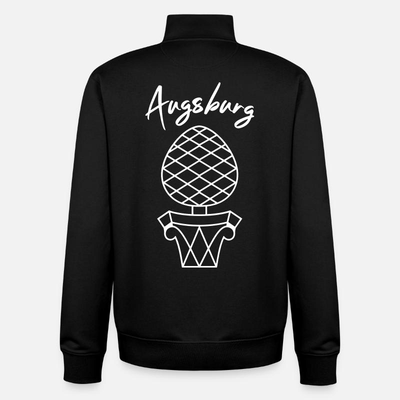 Augsburg | Designfarbe einstellbar - Unisex Organic Zip Sweatshirt von Stanley/Stella - Schwarz
