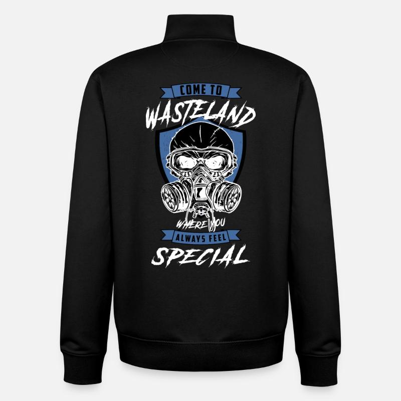 Skull Ödland - Unisex Organic Zip Sweatshirt von Stanley/Stella - Schwarz