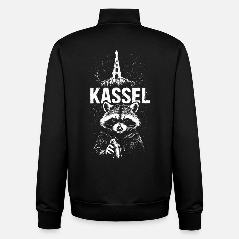 Kassel Herkules Waschbär Kassel - Unisex Organic Zip Sweatshirt von Stanley/Stella - Schwarz