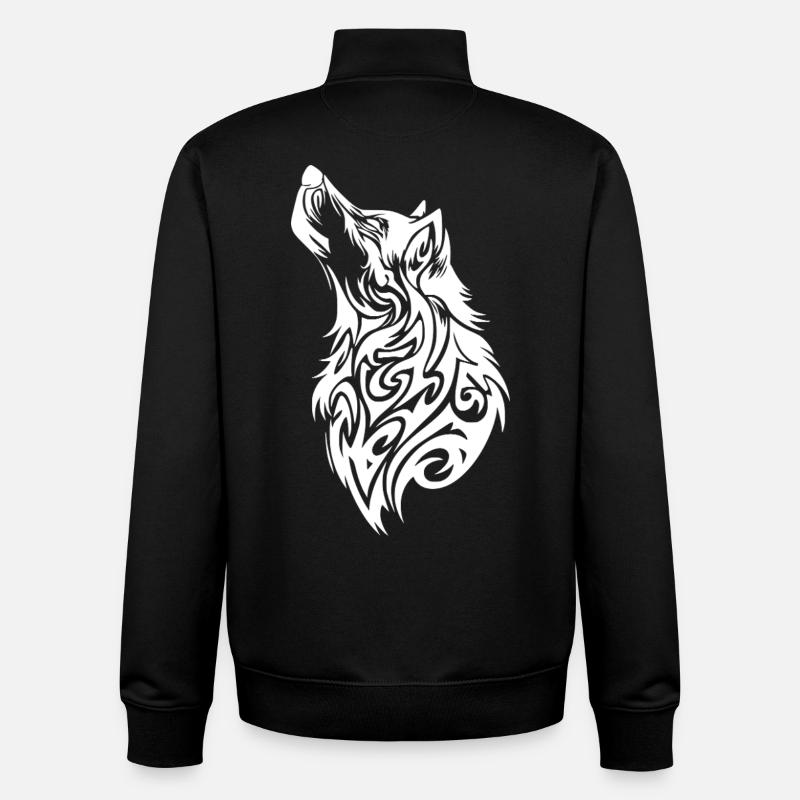 Tribal Wolf Tattoo - Unisex Organic Zip Sweatshirt von Stanley/Stella - Schwarz