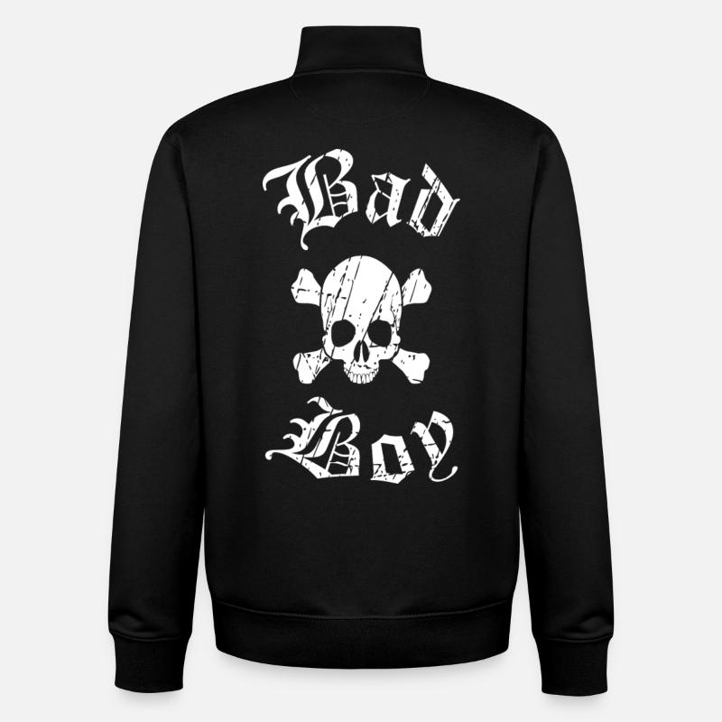 Schädel Tattoo Design - Unisex Organic Zip Sweatshirt von Stanley/Stella - Schwarz