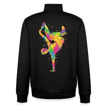 Breakdancing Bunt Breakdancer Jungen Breakdance - Unisex Organic Zip Sweatshirt von Stanley/Stella - Schwarz - Hinten - AI Model Male 185 light (185cm)