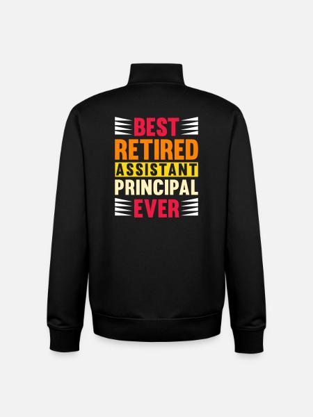 Best Retired Assistant Principal Ever - Unisex Organic Zip Sweatshirt by Stanley/Stella - black