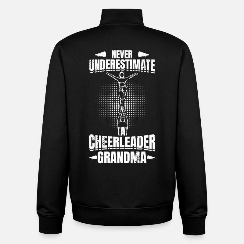 Never Underestimate Cheerleader Grandma - Unisex Organic Zip Sweatshirt von Stanley/Stella - Schwarz