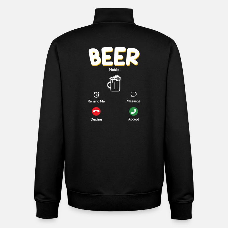 Klassisches Bierglas Motiv - Unisex Organic Zip Sweatshirt von Stanley/Stella - Schwarz