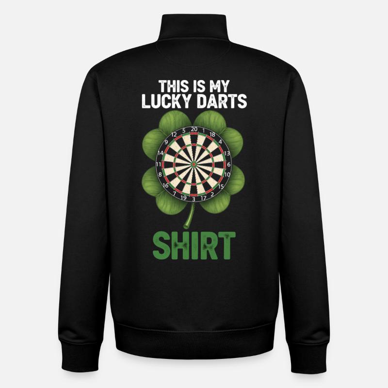 C’est ma chemise Lucky Darts - Sweat zippé unisexe en coton bio Stanley/Stella - noir