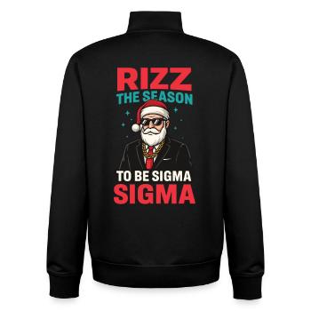 Rizz Christmas Sigma Santa Santa Claus Gen Z - Unisex Organic Zip Sweatshirt by Stanley/Stella - black - Back - AI Model Male 185 light (185cm)