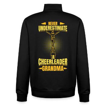 Cheerleader Grandmother - Unisex Organic Zip Sweatshirt by Stanley/Stella - black - Back - AI Model Male 185 light (185cm)