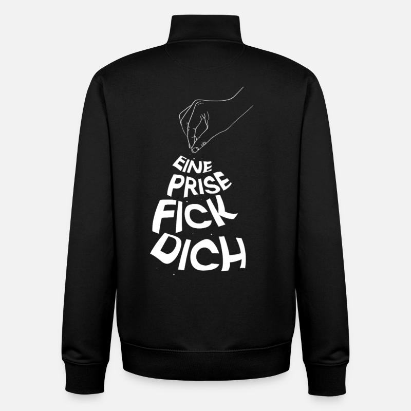 Eine Prise Fick Dich - Unisex Organic Zip Sweatshirt von Stanley/Stella - Schwarz