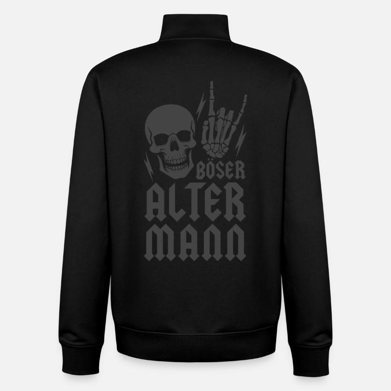 Böser alter Mann - Unisex Organic Zip Sweatshirt von Stanley/Stella - Schwarz