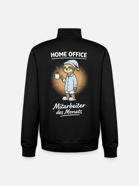 Employé du Siège du Mois Sloth - Sweat zippé unisexe en coton bio Stanley/Stella - noir