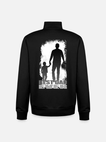 Daddy best dad ever boy - Unisex Organic Zip Sweatshirt by Stanley/Stella - black