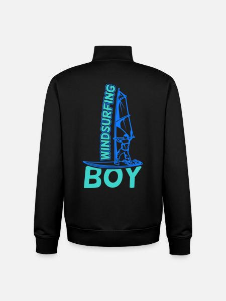 Windsurfer Boy - Unisex Organic Zip Sweatshirt by Stanley/Stella - black