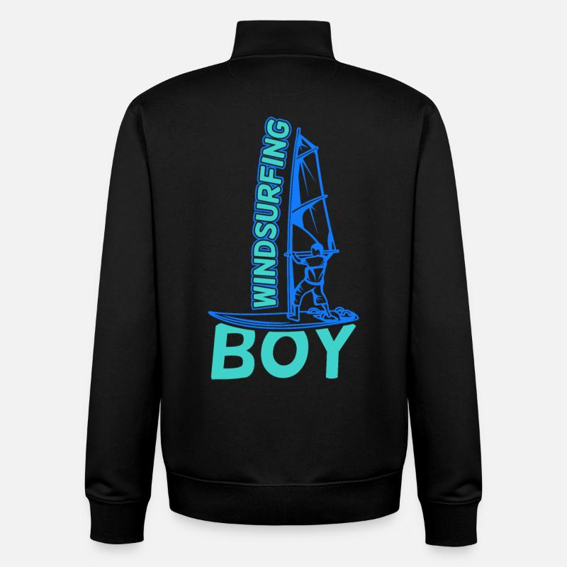 Windsurfer Junge - Unisex Organic Zip Sweatshirt von Stanley/Stella - Schwarz