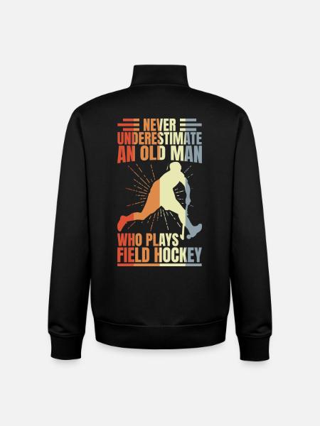 Hockey Grandfather - Unisex Organic Zip Sweatshirt by Stanley/Stella - black