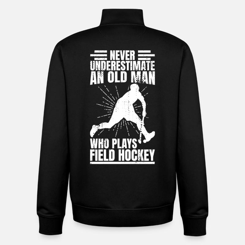Feldhockey Opa - Unisex Organic Zip Sweatshirt von Stanley/Stella - Schwarz