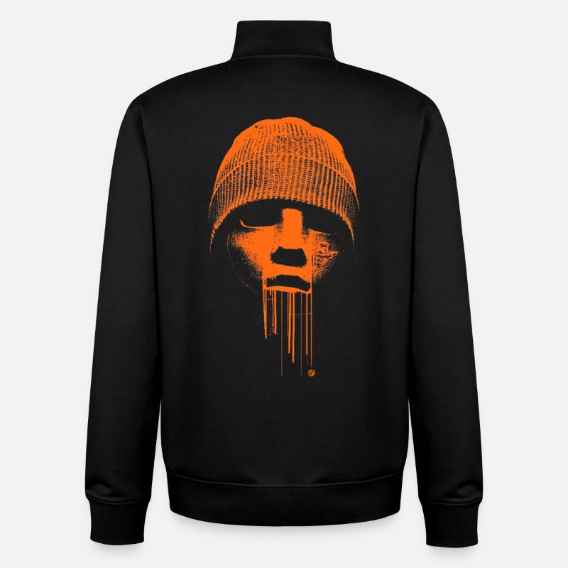 Beanie Rebel - Sweat zippé unisexe en coton bio Stanley/Stella - noir