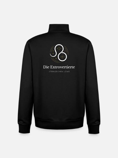 Leo Extrovert Logo Sternzeichen - Unisex Organic Zip Sweatshirt von Stanley/Stella - Schwarz