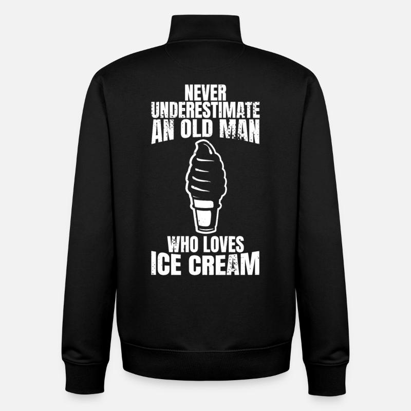 Eiscreme Opa - Unisex Organic Zip Sweatshirt von Stanley/Stella - Schwarz