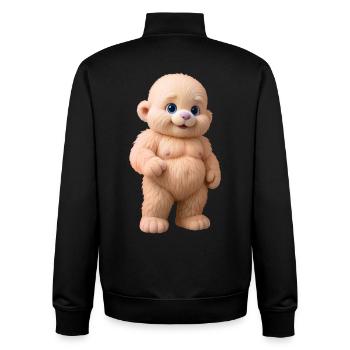 TEDDYBÄR-PLÜSCHTIER – Baby & Kinder - Unisex Organic Zip Sweatshirt von Stanley/Stella - Schwarz - Hinten - AI Model Male 185 light (185cm)