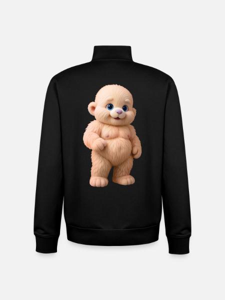 TEDDY BEAR PLUSH - baby & kids - Unisex Organic Zip Sweatshirt by Stanley/Stella - black