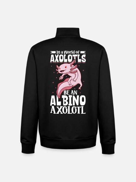 Be an albino axolotl - Unisex Organic Zip Sweatshirt by Stanley/Stella - black