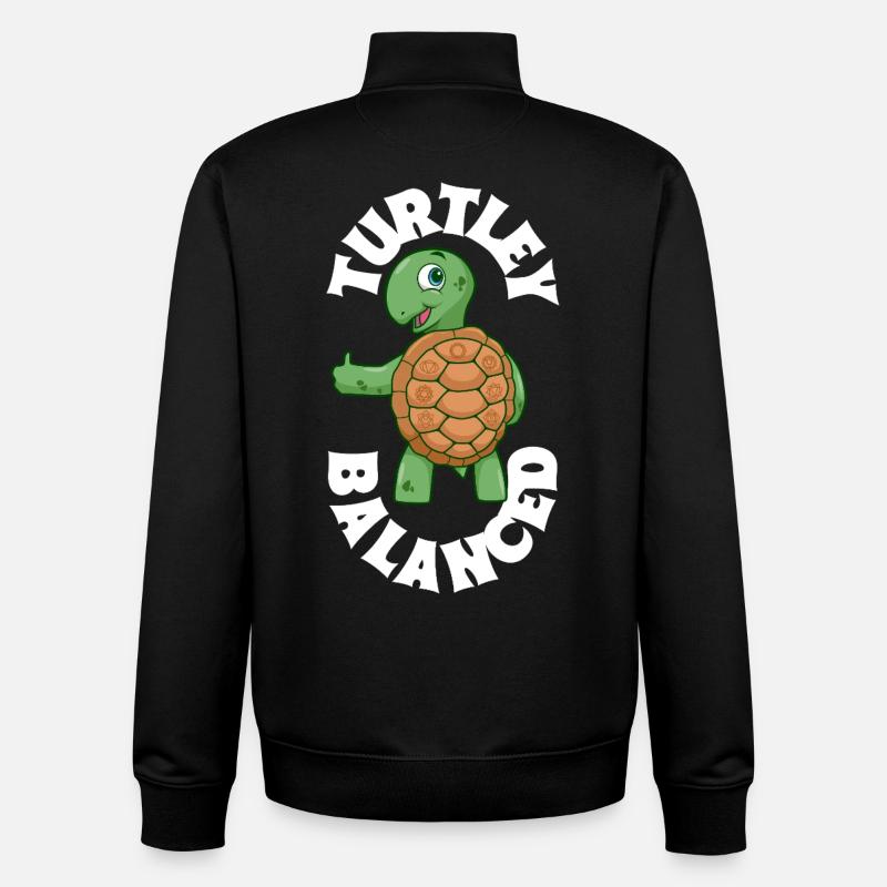 Équilibre Tortue - Chakra - Sweat zippé unisexe en coton bio Stanley/Stella - noir