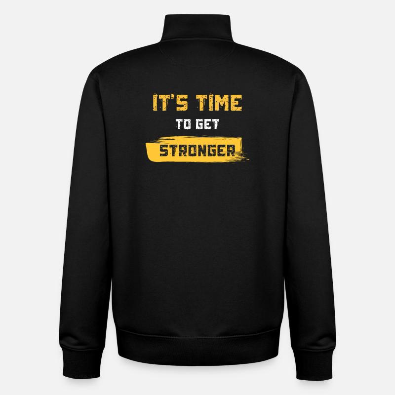 Es ist Zeit stärker zu werden - Unisex Organic Zip Sweatshirt von Stanley/Stella - Schwarz