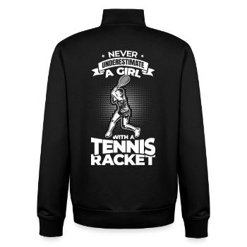 Tennis player - Unisex Organic Zip Sweatshirt by Stanley/Stella - black - Back - AI Model Male 185 light (185cm)