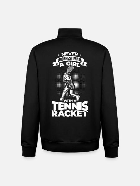 Tennis player - Unisex Organic Zip Sweatshirt by Stanley/Stella - black
