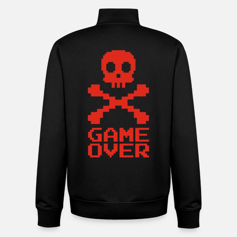 Fin de partie (rouge) - Sweat zippé unisexe en coton bio Stanley/Stella - noir