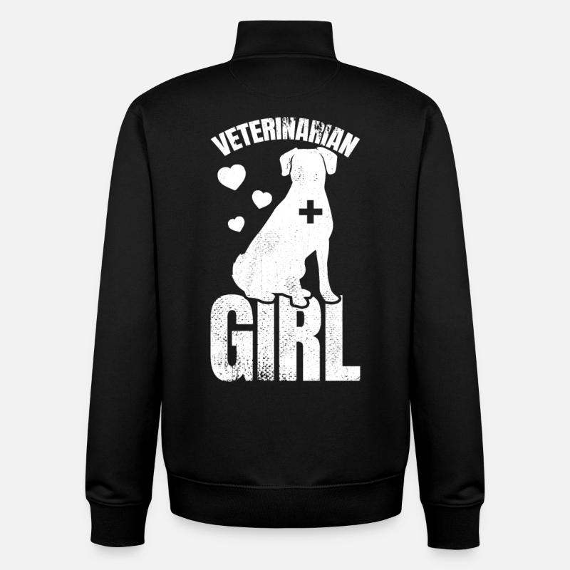 Tierärztin - Unisex Organic Zip Sweatshirt von Stanley/Stella - Schwarz