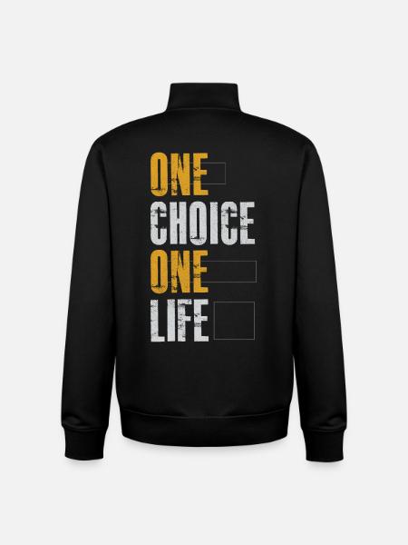 one choice one life - Unisex Organic Zip Sweatshirt by Stanley/Stella - black