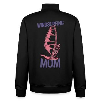 Windsurfing Mutter - Unisex Organic Zip Sweatshirt von Stanley/Stella - Schwarz - Hinten - AI Model Male 185 light (185cm)