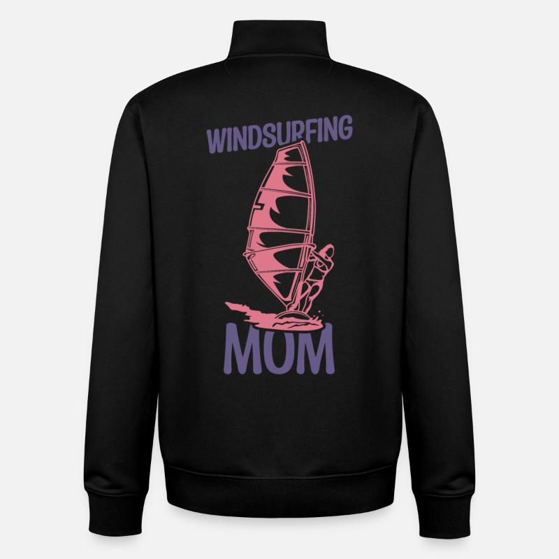 Mère de la planche à voile - Sweat zippé unisexe en coton bio Stanley/Stella - noir