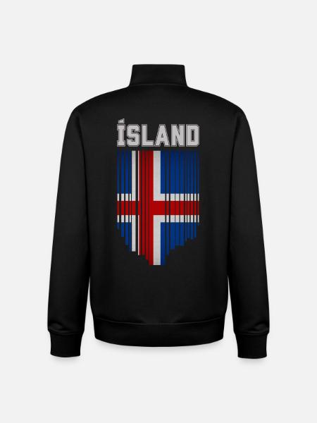 Flag of Iceland, Icelandic pride - Unisex Organic Zip Sweatshirt by Stanley/Stella - black