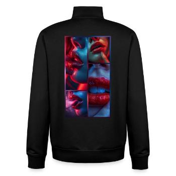 Neon-Verführung - Unisex Organic Zip Sweatshirt von Stanley/Stella - Schwarz - Hinten - AI Model Male 185 light (185cm)
