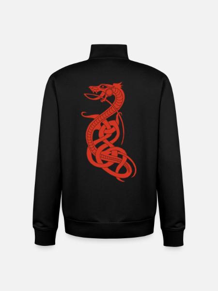 Infinite red snake - Unisex Organic Zip Sweatshirt by Stanley/Stella - black