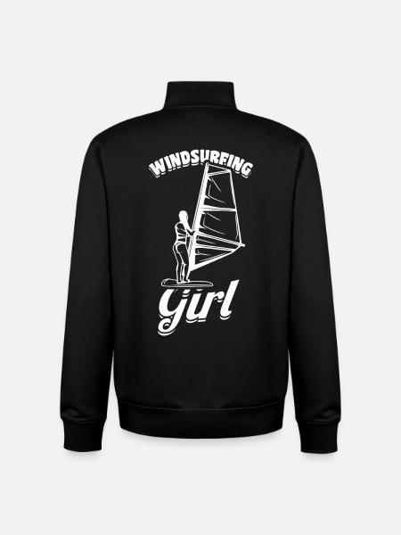 Windsurfer Mädchen - Unisex Organic Zip Sweatshirt von Stanley/Stella - Schwarz