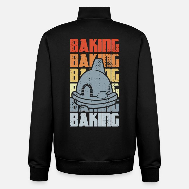 Cuisson rétro - Sweat zippé unisexe en coton bio Stanley/Stella - noir