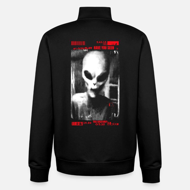 Avez-vous vu cette créature ? - Sweat zippé unisexe en coton bio Stanley/Stella - noir