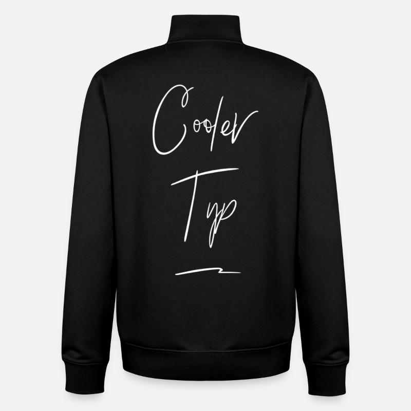 Cool Guy Drôle Dicton - Sweat zippé unisexe en coton bio Stanley/Stella - noir