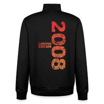 Édition limitée cadeau pour le 18e anniversaire 2008 - Sweat zippé unisexe en coton bio Stanley/Stella - noir - Dos - AI Model Male 185 light (185cm)